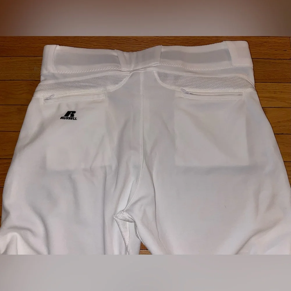 NWT Russell Athletic White Pro Diamond Fit Double Knit Softball Knicker Pants XL - Picture 8 of 8
